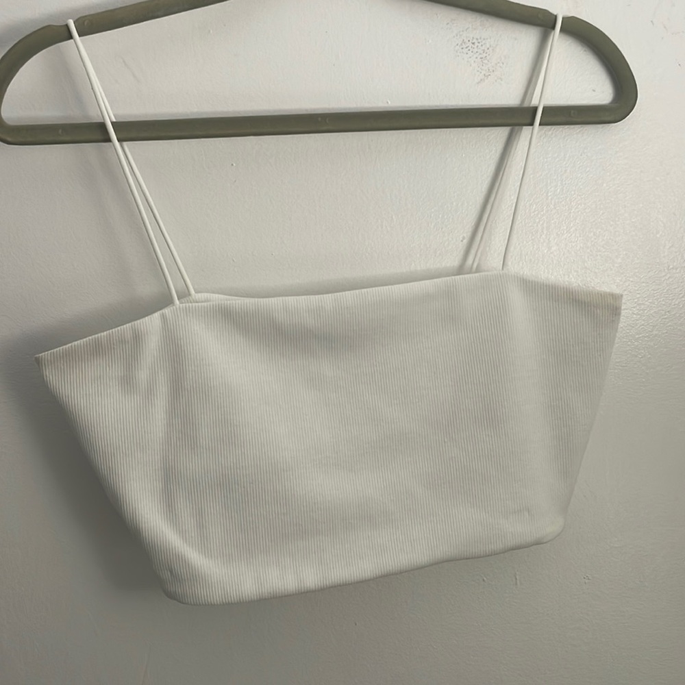 White cropped top size large
